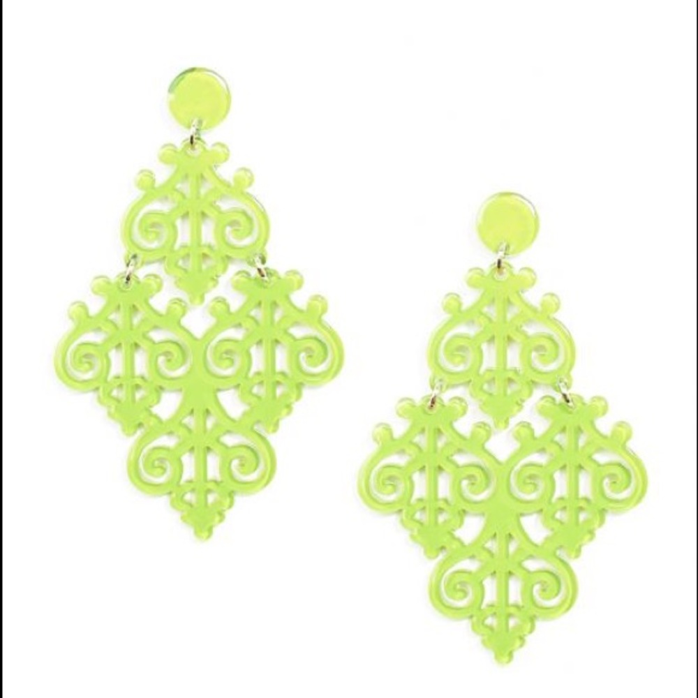 Zenzii Lime-Green Resin Earrings